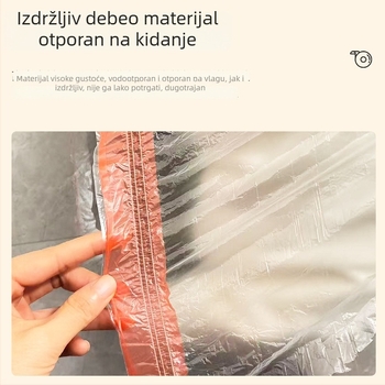 Jednokratna navlaka protiv prašine za kauč i krevet s elastičnom trakom, potpuno pokrivena, zaštita od prašine za kućni dom dormitor, zaštitna folija