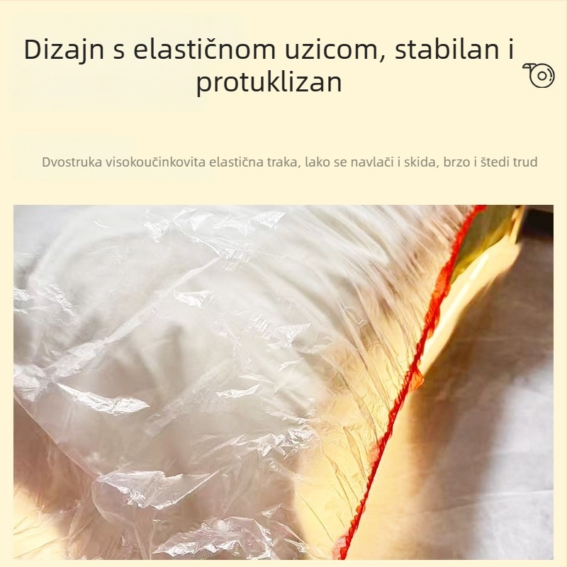 Jednokratna navlaka protiv prašine za kauč i krevet s elastičnom trakom, potpuno pokrivena, zaštita od prašine za kućni dom dormitor, zaštitna folija
