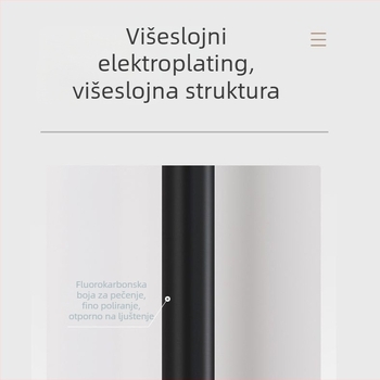 Crvena ručka za vrata od nehrđajućeg čelika, kružno tanki cijevni dizajn, za staklena i drvena vrata – vrhunska izrada