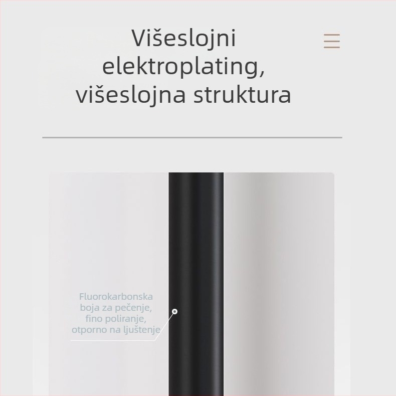 Crvena ručka za vrata od nehrđajućeg čelika, kružno tanki cijevni dizajn, za staklena i drvena vrata – vrhunska izrada