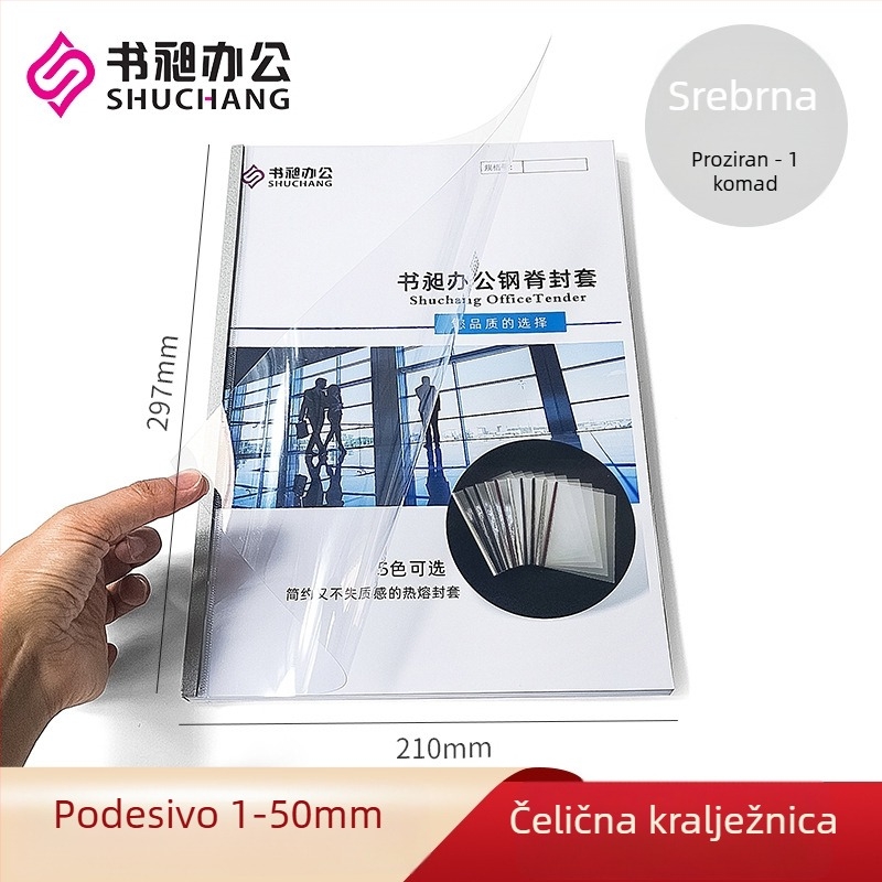 A4 prozirna mat plastična korica za dokumente, s debljinom hrpta 1–50 mm