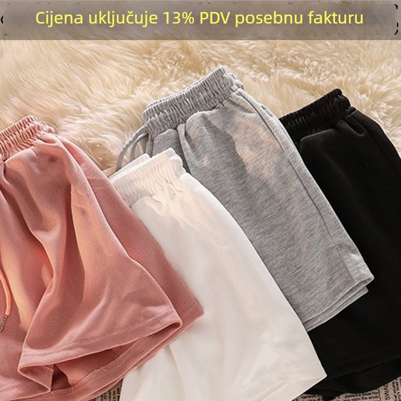 Ženske široke kratke hlače, visoki struk, lagane, ljetni stil
