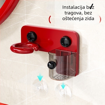 Zidni držač sušila za kosu – kupaonski organizator, modern minimalistički dizajn