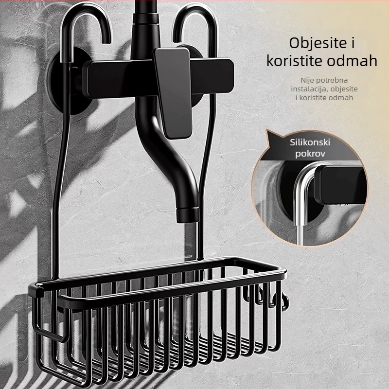 Viseći kupaonski organizator bez bušenja za gel za tuširanje i šampon