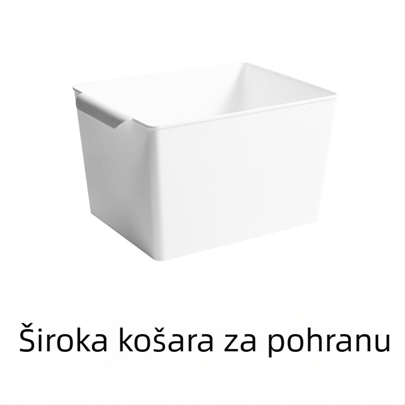 Minimalistički stolni organizator za dom i kuhinju, plastična pravokutna košarica za pohranu kozmetike i sitnih predmeta, višenamjenski spremnik za pohranu