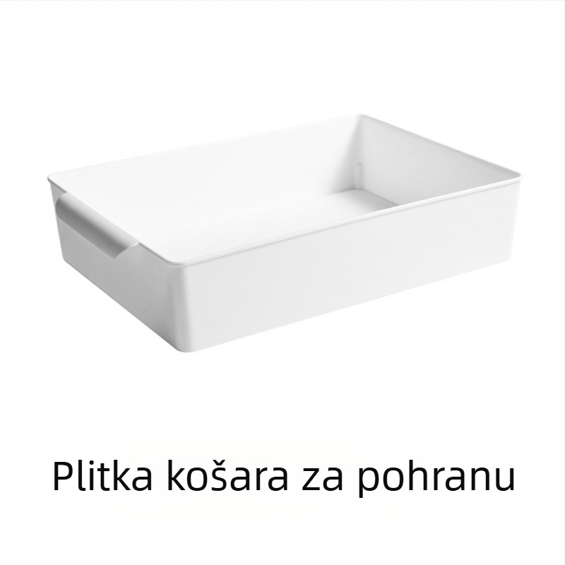 Minimalistički stolni organizator za dom i kuhinju, plastična pravokutna košarica za pohranu kozmetike i sitnih predmeta, višenamjenski spremnik za pohranu