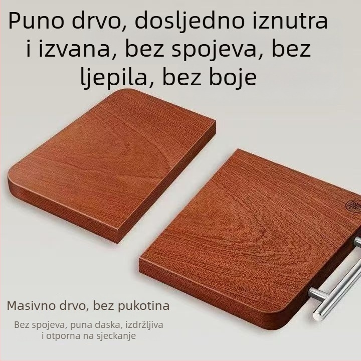 Daska za rezanje od ebanovine, čvrsto drvo, prirodna kućna upotreba, otporna na pukotine