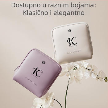 Kožna torbica za pohranu nakita s pretincima za naušnice i prstene, prijenosna kutija za perle