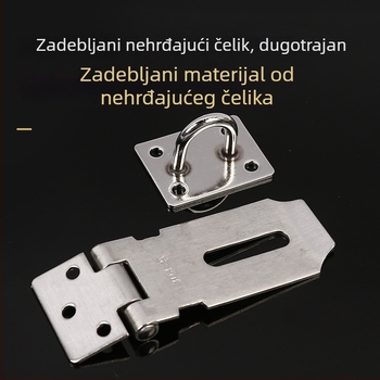 Nerđajući čelični hasp za vrata, debeli zasun za lokot, pogodan za vrata i prozore, kućna uporaba