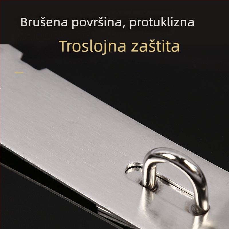 Nerđajući čelični hasp za vrata, debeli zasun za lokot, pogodan za vrata i prozore, kućna uporaba
