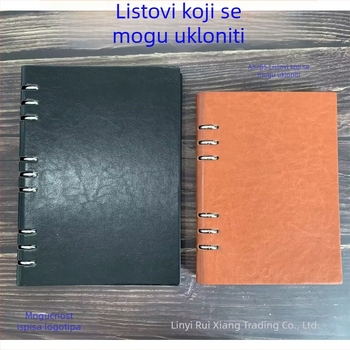 A5/B5 bilježnica s otpuštajućom kopčom, kućište s kopčom, 6- i 9‑rupa, poslovna bilježnica, 80 stranica