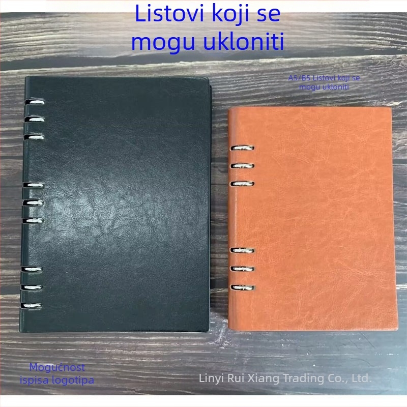 A5/B5 bilježnica s otpuštajućom kopčom, kućište s kopčom, 6- i 9‑rupa, poslovna bilježnica, 80 stranica
