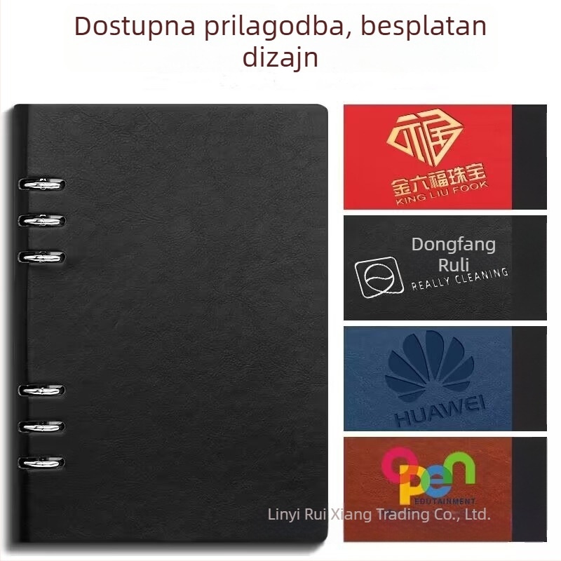A5/B5 bilježnica s otpuštajućom kopčom, kućište s kopčom, 6- i 9‑rupa, poslovna bilježnica, 80 stranica