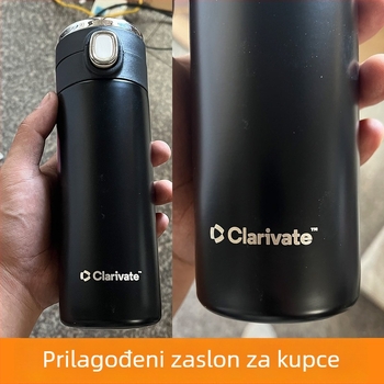 Inteligentna izolirana čaša za žene, studenska čaša od nehrđajućeg čelika, prijenosna šalica za automobil, kreativna mini čašica u obliku graška
