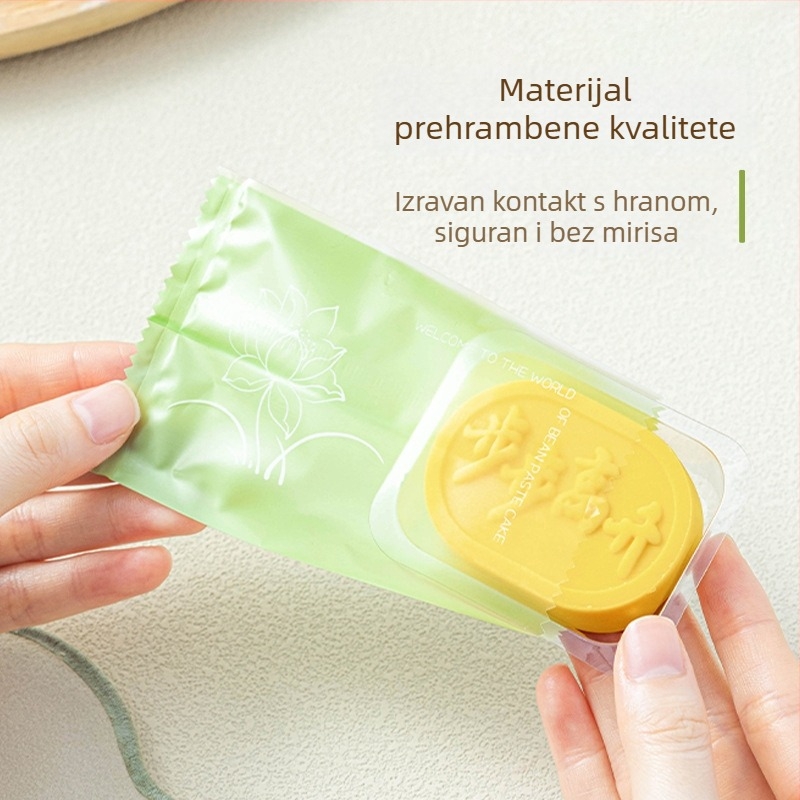 Torbe za pakiranje kolača od mung graha, prozirne, strojno zapečaćene, pojedinačno pakirane, debele mini kutije za pečenje