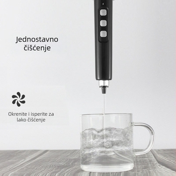 Ručni USB-puni prijenosni električni mikser — mini mućkalica za jaja, pjenjenje mlijeka i miješanje za pečenje