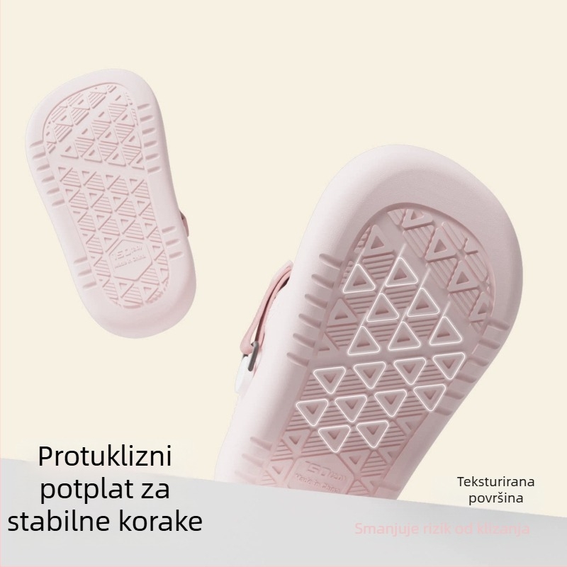 Dječje cipele za hodanje sa zatvorenim prstom, protuklizna potplata, ljetne sandale s podesivim trakama