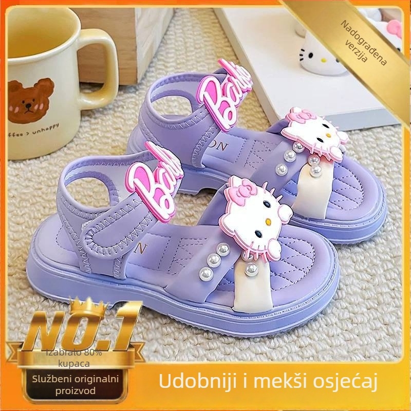 Dječje ljetne sandale, princes stil, mek potplat, za plažu