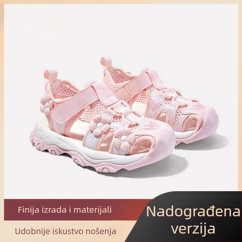 Dječje vodene sandale u stilu princeze, s mekom sole, zatvorenim prstima, prozračne ljetne sportske obuće