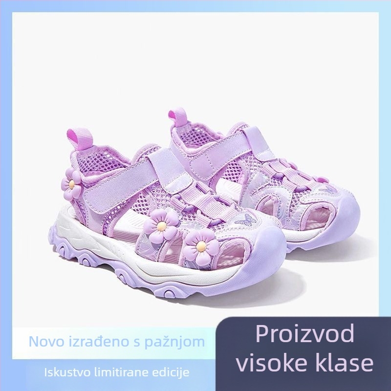 Dječje vodene sandale u stilu princeze, s mekom sole, zatvorenim prstima, prozračne ljetne sportske obuće