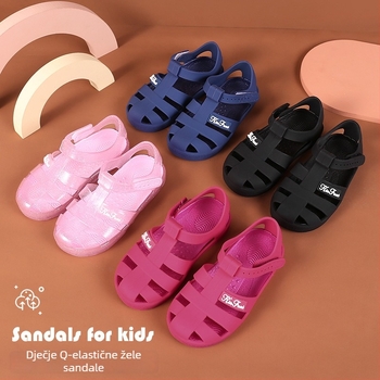 Dječje rimske sandale za ljeto 2026, s Velcro zatvaračem, unisex jelly sandale za plažu