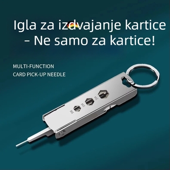 Višenamjenski alat za izvlačenje SIM kartice s prijenosnim privjeskom za ključeve