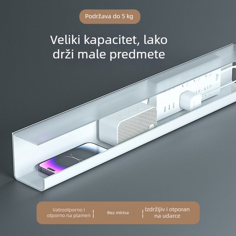 Organizator kablova ispod stola i kutija za pohranu utikača, bez bušenja