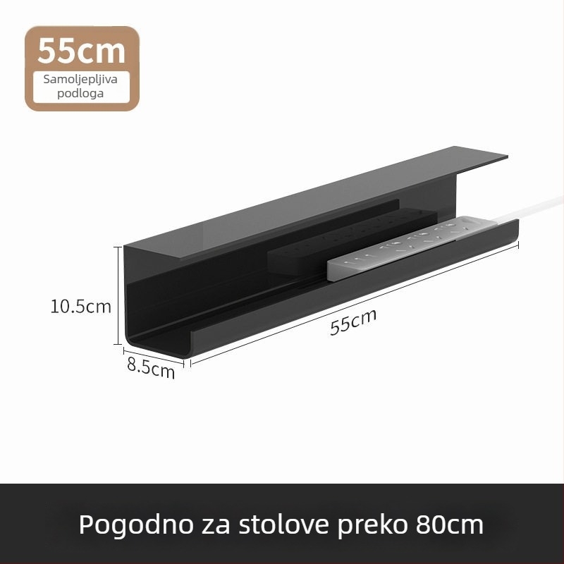 Organizator kablova ispod stola i kutija za pohranu utikača, bez bušenja