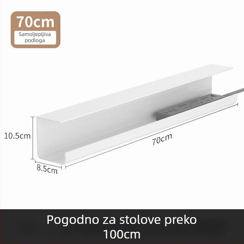 Organizator kablova ispod stola i kutija za pohranu utikača, bez bušenja