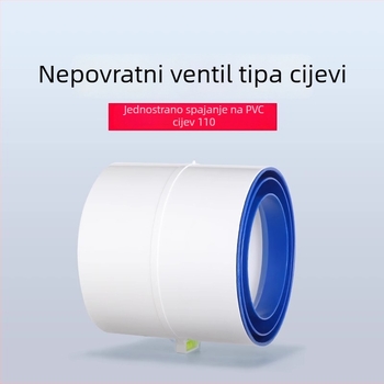 Dvostrani ventil za provjeru zraka u kupaonici, PVC cijev 75/110 – sprječava povratni tok zraka i mirise