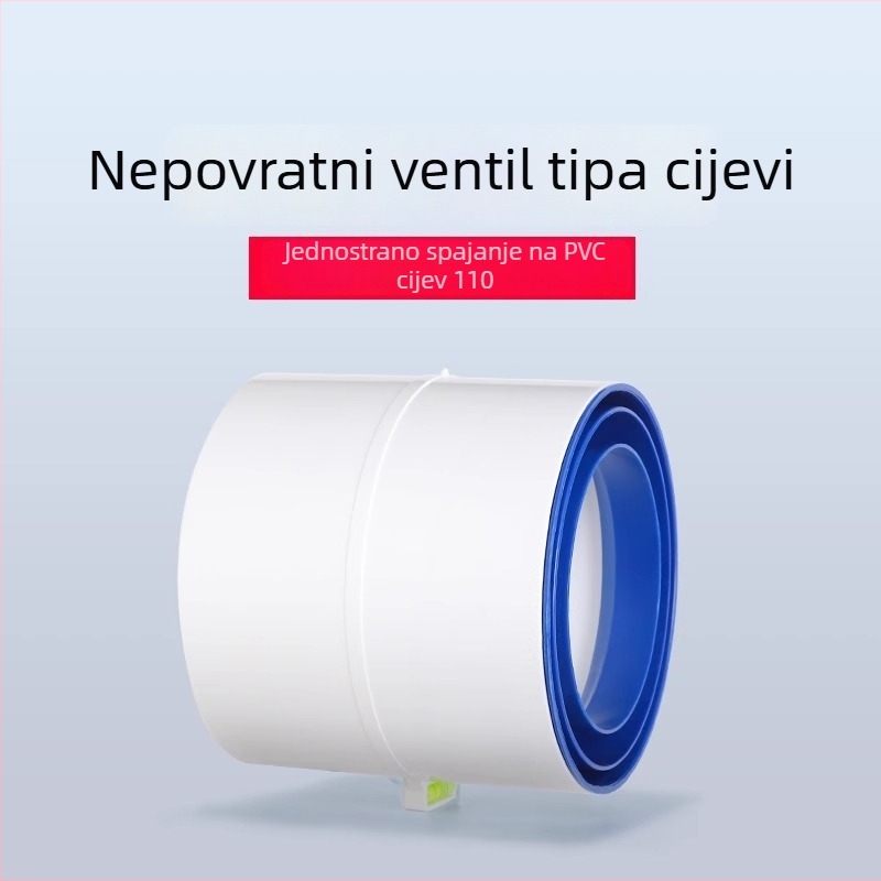 Dvostrani ventil za provjeru zraka u kupaonici, PVC cijev 75/110 – sprječava povratni tok zraka i mirise