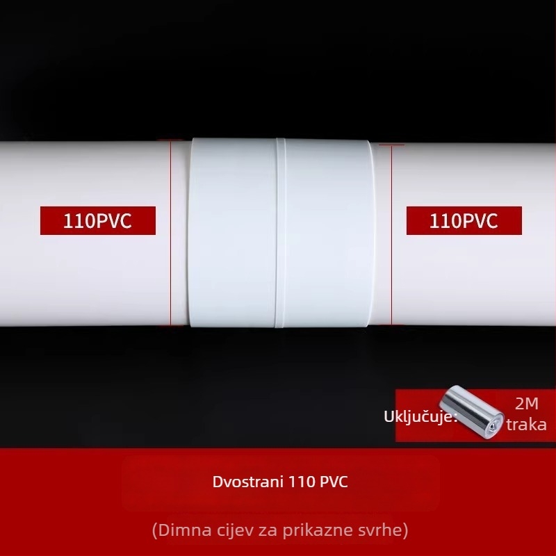 Dvostrani ventil za provjeru zraka u kupaonici, PVC cijev 75/110 – sprječava povratni tok zraka i mirise