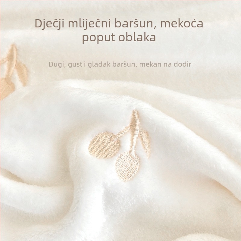 Zimski set posteljine za bebe od mliječnog velura
