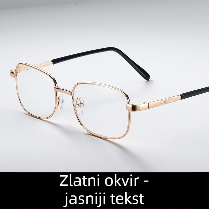 Naočale za čitanje visoke definicije, protiv umora, s kristalnim staklima, sklopive i prijenosne.
