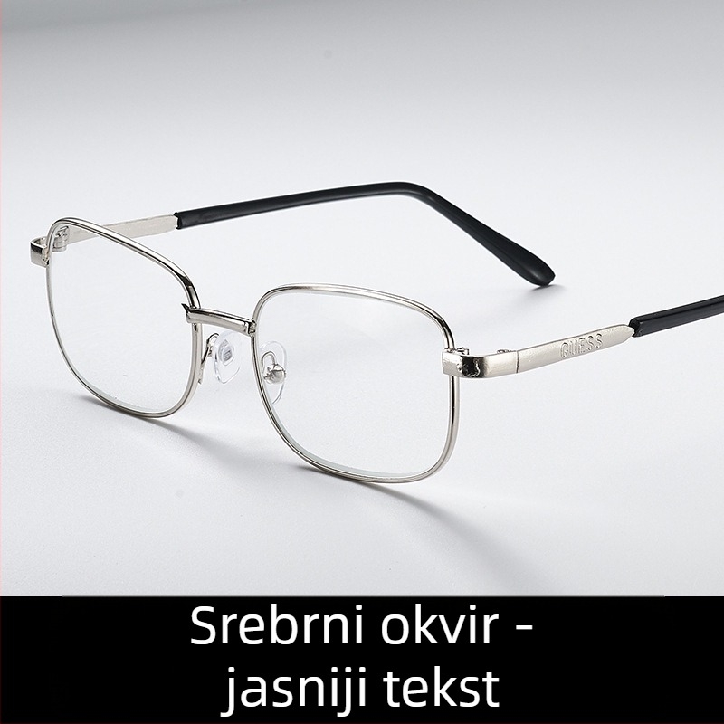 Naočale za čitanje visoke definicije, protiv umora, s kristalnim staklima, sklopive i prijenosne.