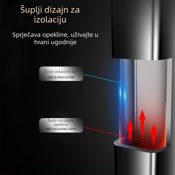 Set štapića za jelo od 316 nehrđajućeg čelika za kućnu uporabu, po jedan štapić po osobi, obiteljski obrok, otporan na plijesan, otporan na visoke temperature