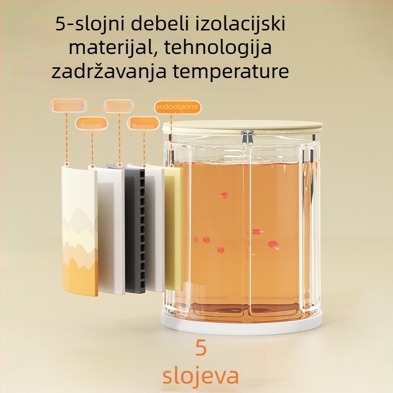 Kućna sklopiva kada za stopala, prijenosna i štedljiva prostora, s povećanim i zadebljanim dizajnom, ručka za transport