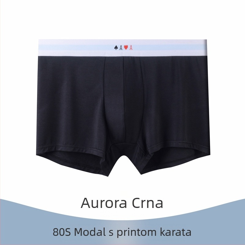 Muške boxerice od modal vlakna, 80s modal, iznimno mekane i prozračne, s otiskom teksta, srednji pojas