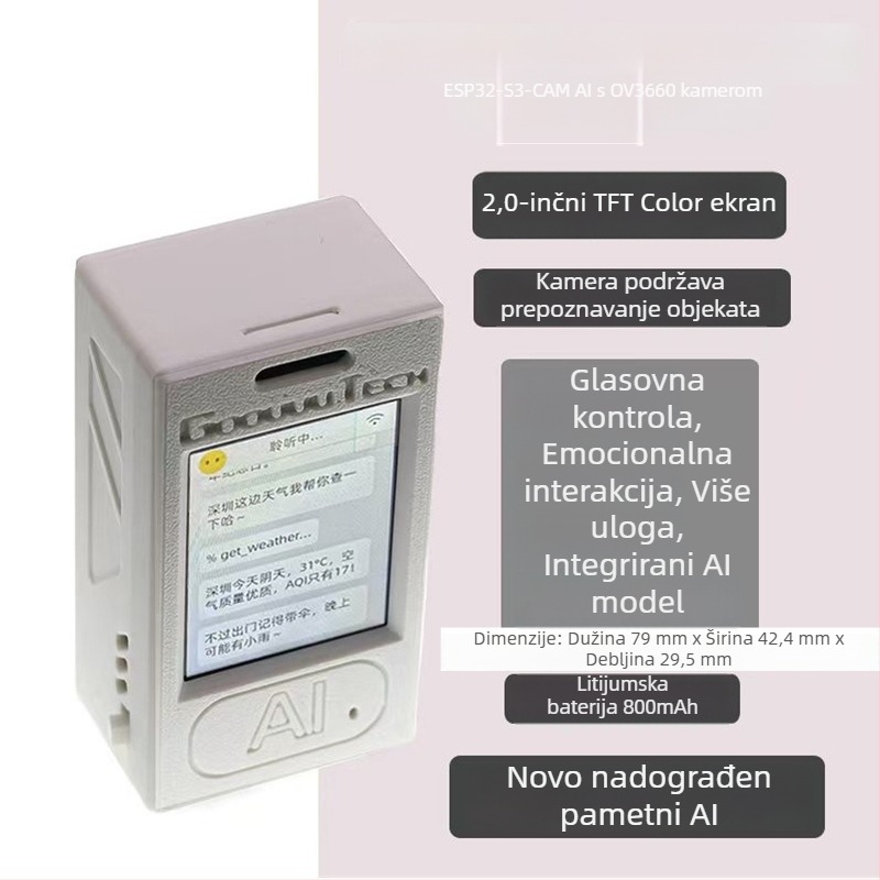 AI dijaloški robot set s ESP32-S3-CAM N16R8 razvojnom pločom i kamerom