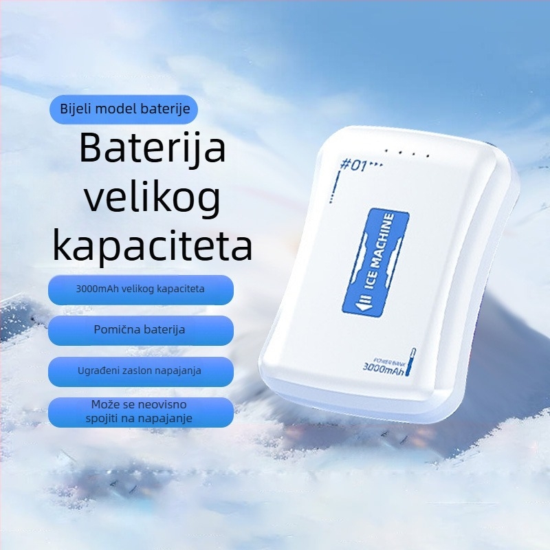 TH21 Napojeni baterijom hlađivač za telefon, termoelektrični modul, bežični, 3000mAh, ultraduga autonomija, digitalni prikaz temperature smrzavanja