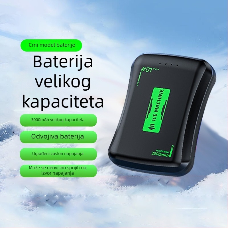 TH21 Napojeni baterijom hlađivač za telefon, termoelektrični modul, bežični, 3000mAh, ultraduga autonomija, digitalni prikaz temperature smrzavanja