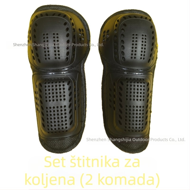 7-dijelni set zaštitne opreme za motociklizam s ugrađenom zaštitom leđa, koljena, prsnog koša, lakata i ramena