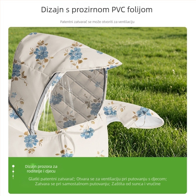 Navlaka za vjetrobran električnog vozila, potpuno ljetno pokrivanje, zaštita od sunca, vodootporna i otporna na vjetar, za sve sezone
