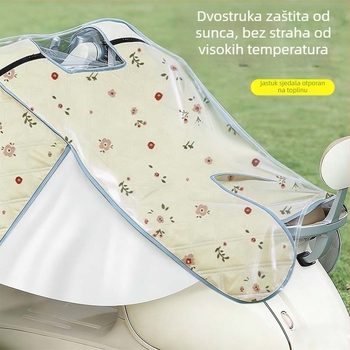 Cape stil presedaja za električni skuter, ljetna zaštita od sunca, potpuno pokrivanje, otporno na vjetar i vodootporno za električni motocikl