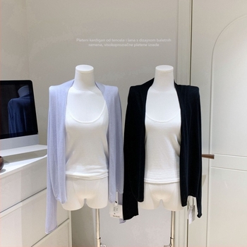 Pusu Nježna Tajna: Ženski pleteni kardigan s zaštitom od sunca, top za klimatizirane prostore, dvodijelni set s vestom i camisole