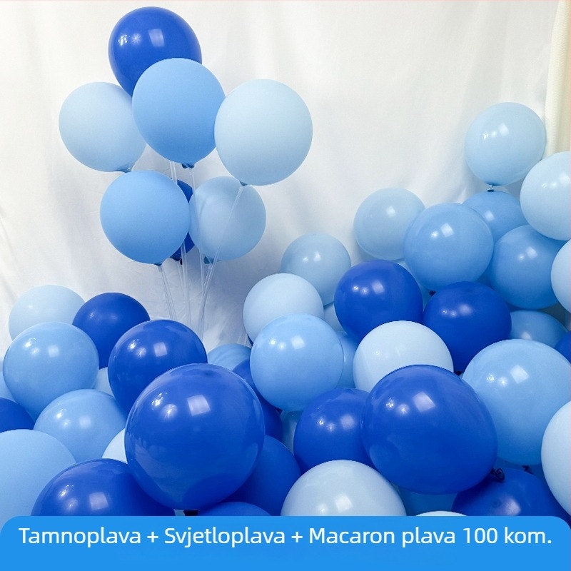 Plavi ocean latex balon set, 10 inča, metalik boje, dekor za rođendan i vjenčanje, dječje zabave