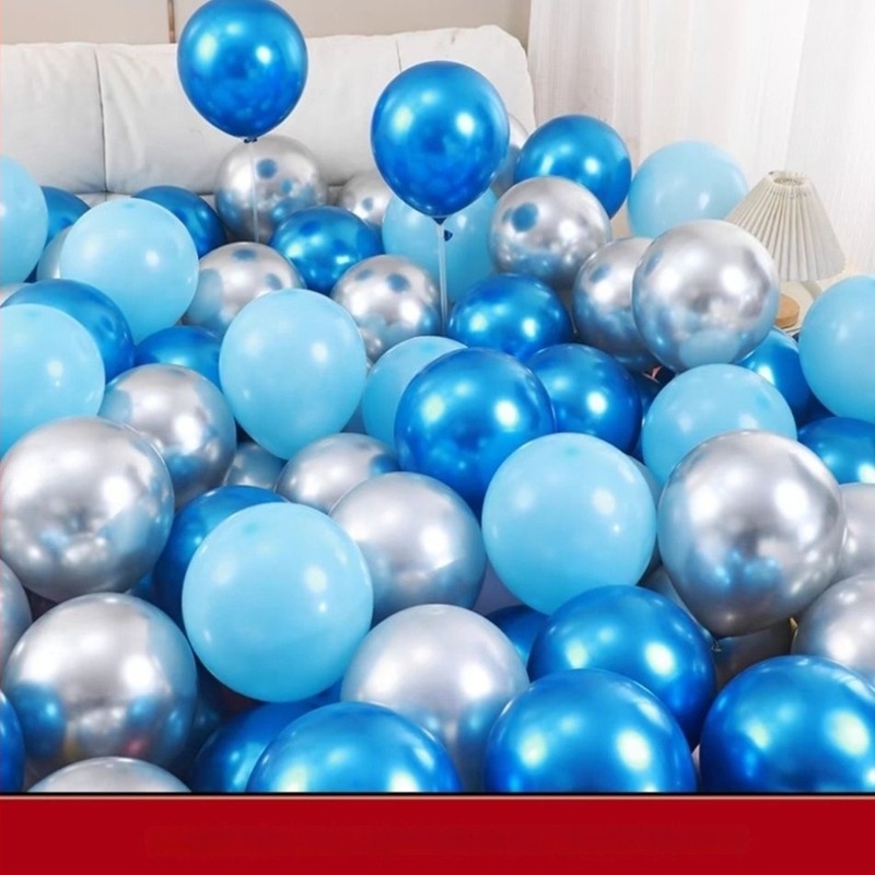 Plavi ocean latex balon set, 10 inča, metalik boje, dekor za rođendan i vjenčanje, dječje zabave
