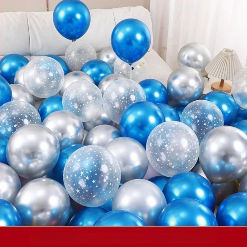 Plavi ocean latex balon set, 10 inča, metalik boje, dekor za rođendan i vjenčanje, dječje zabave