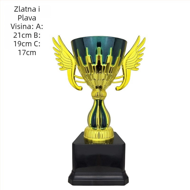 Plastični trofej za balans bicikle, nogomet i košarku na školskim sportskim natjecanjima – kreativna nagrada