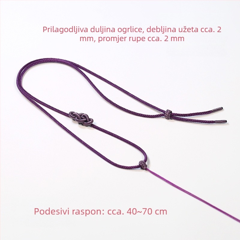 Novi stil Ruyi čvor ogrlice, pleteni polugotov lanac za nošenje zlatnog privjeska, DIY polu-gotova ogrlica, podesivo